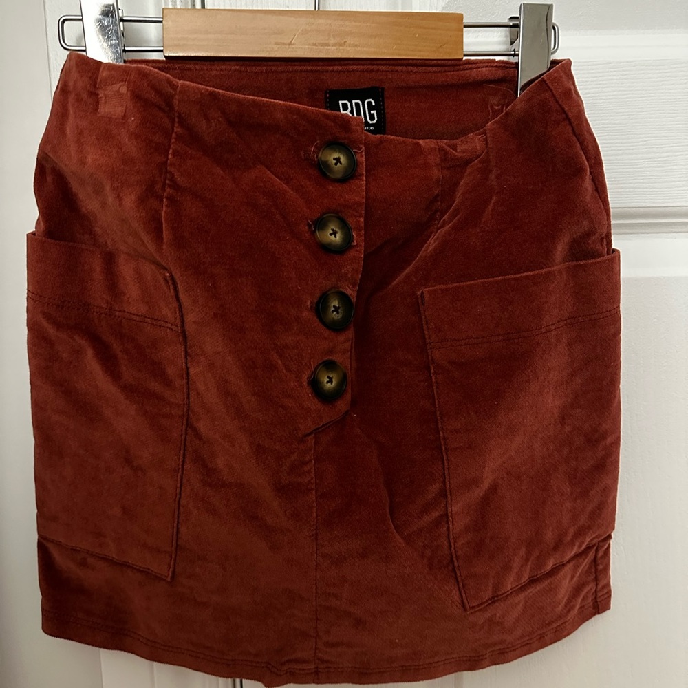 Red/maroon corduroy skirt. Only worn a few times. Great condition.